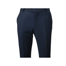 Men's MONO Turkey Slacks 100% Wool Plain Front Slim Fit 2502-02 Navy Blue image 6