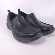 Skechers Men Relaxed Fit Harper Forde Leather Loafer 56298 Black Shoe Size 10 - £15.81 GBP
