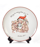 Vintage 1973 KEWPIE Santa Christmas Commemorative Edition Plate Holiday - $519.44 MXN