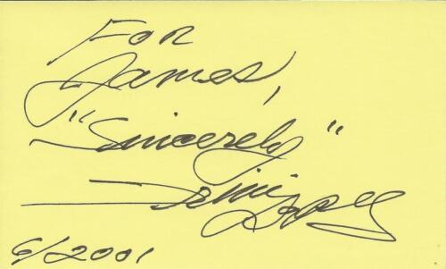 Primary image for Trini Lopez Signed 3x5 Index Card