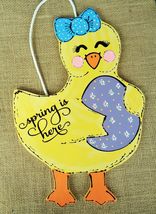 1 Pcs Spring is Here Chick Sign Wall Door Hanger #MNCM - £20.70 GBP