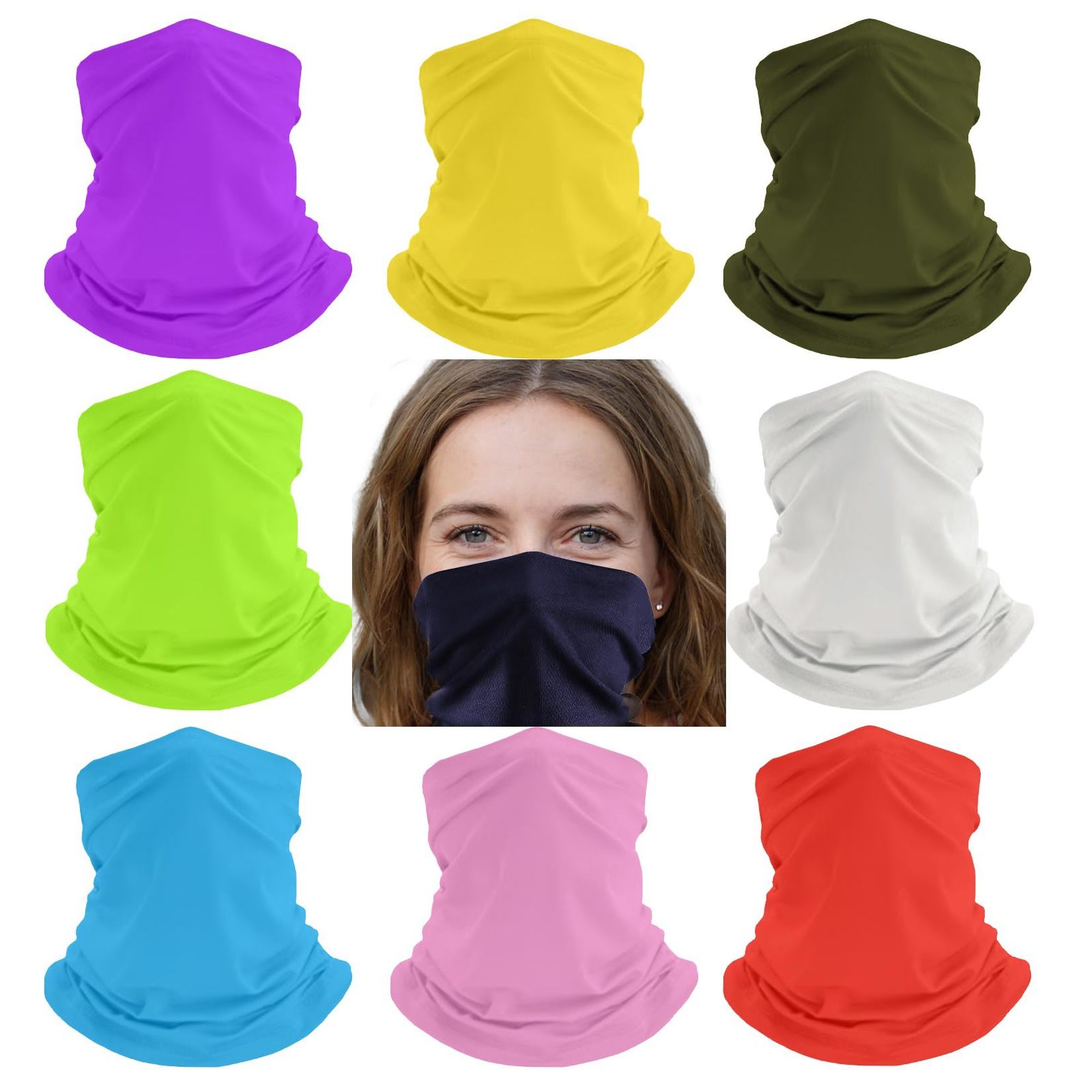 HCMY Balaclava 9 Pack Neck Gaiters Bandana Shiesty Magic Scarf Headwear Tube UV