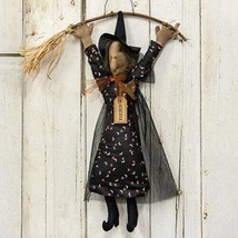 primitive rustic country farmhouse fall Halloween MINERVA Witch 25&quot; DOLL - $62.99