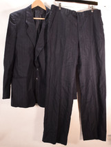 Rusnicks Mens 2 Pieces Suit Striped Navy Blue - $99.00