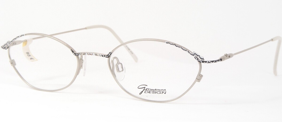 Gormanns 3-4109 Argent / Noir Lunettes Uniques Rares Monture 47-19-140mm - $76.20