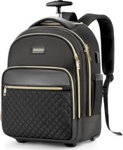 Arcoyard Rolling Briefcase, Wheels, Lightweight Carry On Laptop Bag, Black - $52.46