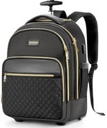 Arcoyard Rolling Briefcase, Wheels, Lightweight Carry On Laptop Bag, Black - $52.46