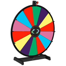 24&quot; Prize Wheel Editable Stand Fortune Spinning Game Tabletop Color Dry ... - $79.99