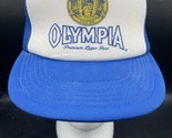 Vtg 80’s OLYMPIA Hat Premium Lager Beer SnapBack Trucker Cap Foam Cap - £26.62 GBP