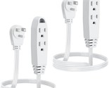 Kasonic 1 Feet 3 Outlet Extension Cord 2 Pack - Triple Wire Grounded Mul... - $18.99