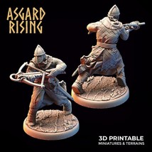 3D Printed Asgard Rising Medieval Knight Crossbowman 32mm Ragnarok D&amp;D - $126.41 MXN+