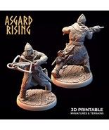 3D Printed Asgard Rising Medieval Knight Crossbowman 32mm Ragnarok D&amp;D - $6.83+