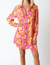 Olivaceous floral shirt dress in Pink - size M - £24.31 GBP