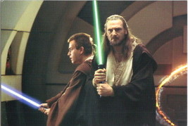 Star Wars Qui-Gon Jinn &amp; Obi-Wan Kenobi 4 x 6 Postcard - £2.39 GBP