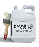 128 Oz Pure Tung Oil For Wood-Finishing With Wood Brush, Waterproof Wood... - £47.82 GBP