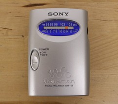 Vintage Sony Walkman SRF-59 AM/FM Portable Radio w/Belt Clip Tested &amp; Working - £11.82 GBP