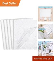 High-Quality White Glitter Tissue Paper - 135 Sheets for Events &amp; DIY Pr... - $22.72