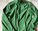 Lands&#39; End Womens Green Fleece Jacket Full Zip Size XL 18 Long Sleeve - $27.69