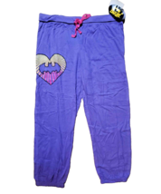 DC COMICS Women&#39;s Batman Bagirl Purple Capri Yoga Pants Lounge PJ Medium NEW - $14.30