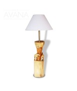 Hand Carved African Vintage March of the Lions Table Lamp D11cm x H40cm - $199.00