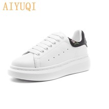 AIYUQI White Shoes Women 2021 Spring New Genuine Leather Casual Flat Women Shoes - £68.16 GBP