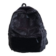 Women  Print Backpack Multi-Pockets  Bags Winter Soft Plush  Pattern Travel Bag  - £91.57 GBP