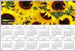 2022 Magnetic Calendar - Calendar Magnets - Today is My Lucky Day - Sunf... - $9.89