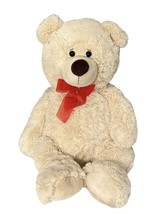 Chrisha 27&quot; Teddy Bear w/Red Bow Playful Plush Christmas Valentine Day 2009 - £14.63 GBP