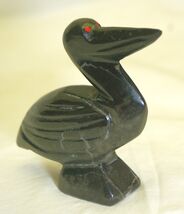 Onyx Carved Stone Pelican Figurine b - $19.79
