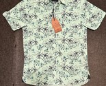 Across The Pond Men&#39;s Hello Hawaii Print Short Sleeve Button Up Shirt Si... - £15.81 GBP