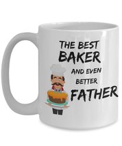 Funny Baker Dad Mug - The Best Baker And Even Better Father - Fathers Day Gifts, - £15.74 GBP