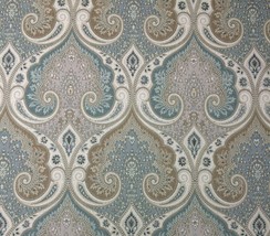 Kravet Latika Seafoam Blue Beige Damask 100% Linen Multipurpose Fabric Bty 54&quot;W - £27.51 GBP