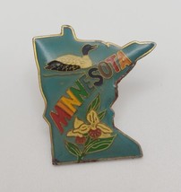 Minnesota State Shaped Collectible Souvenir Vintage Lapel Pin - £13.08 GBP
