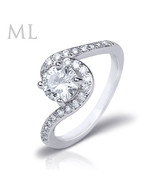 1.65 Carat CZ Wedding Band Engagement RING Round Cut Sterling Silver Siz... - £28.42 GBP