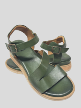MIZ MOOZ WOMEN&#39;S ANKLE CLOSURE  SANDALS  FOREST GREEN 37EU / 7US  # A-31 - $88.11