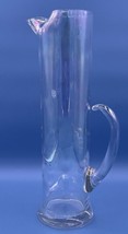 13” West Virginia Glass Draping Pearl Luster Rainbow Iridescent Cocktail Pitcher - £29.32 GBP