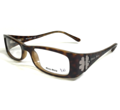 Miu Eyeglasses Frames VMU03D 3AK-1O1 Brown Tortoise Silver Clovers 50-17-130 - £94.53 GBP