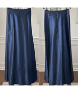 Michelangelo Dark Navy Blue Acetate Long Formal Skirt 2 - €27,80 EUR