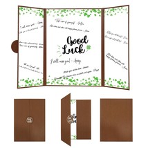 Tree Texture Creative Farewell Guest Book Alternative, Green Good Luck W... - £22.01 GBP