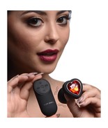 28X Vibrating Silicone Red Heart Anal Plug - Small Butt Plug Unisex - $70.65 CAD