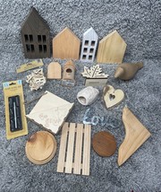 Wooden Crafts DIY Birdhouse Parts &amp; Pieces Miniature Kit Knife &amp; Letters - £18.85 GBP