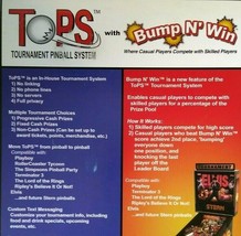 Tournament Pinball System Elvis FLYER Original TOPS Vintage Promo Art 2004 - £81.99 GBP