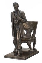 Pacific Giftware Abraham Lincoln Figurine Standing Near Chair with Eagle - $44.53