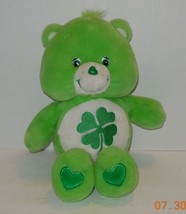 2002 Care Bears Good Luck bear 12&quot; Plush Stuffed Animal Toy RARE HTF Green - $33.98