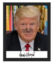 President Donald Trump Presidential Portrait Autograph 8X10 Framed Photo - £15.92 GBP
