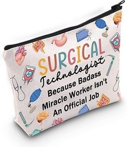 Surgical Technologist Gift Surgical Tech Cosmetic Makeup Bag Scrub Tech ... - £26.56 GBP