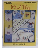 1990 Leisure Arts It&#39;s A Boy Cross Stitch Chart Leaflet #936 Linda Gillu... - $7.92