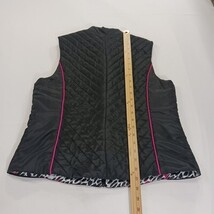 Ruby Rd Puffer Vest Women's Medium Black Full Zip Pockets Lightweight RN#107680 image 8