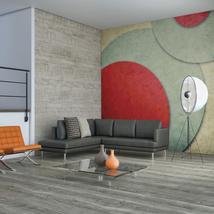 Tiptophomedecor Abstract Wallpaper Wall Mural - Circles - Retro Style - £72.32 GBP+