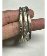 VINTAGE Lot of 3 TAXCO Mexico Artisan 925 Sterling Silver Bangle Bracele... - $125.74 CAD